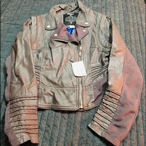 Juniors pleather jacket